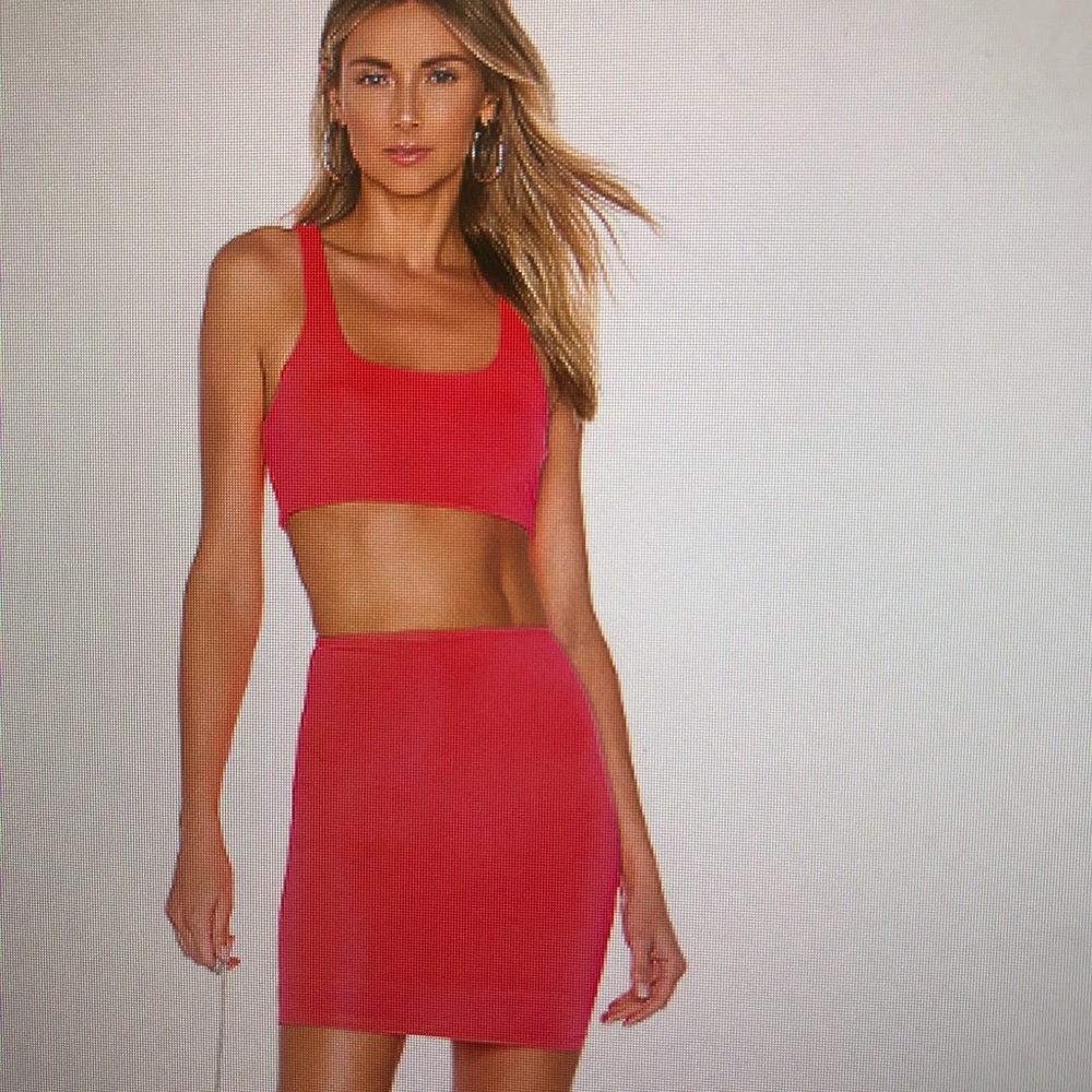 Revolve mini skirt set